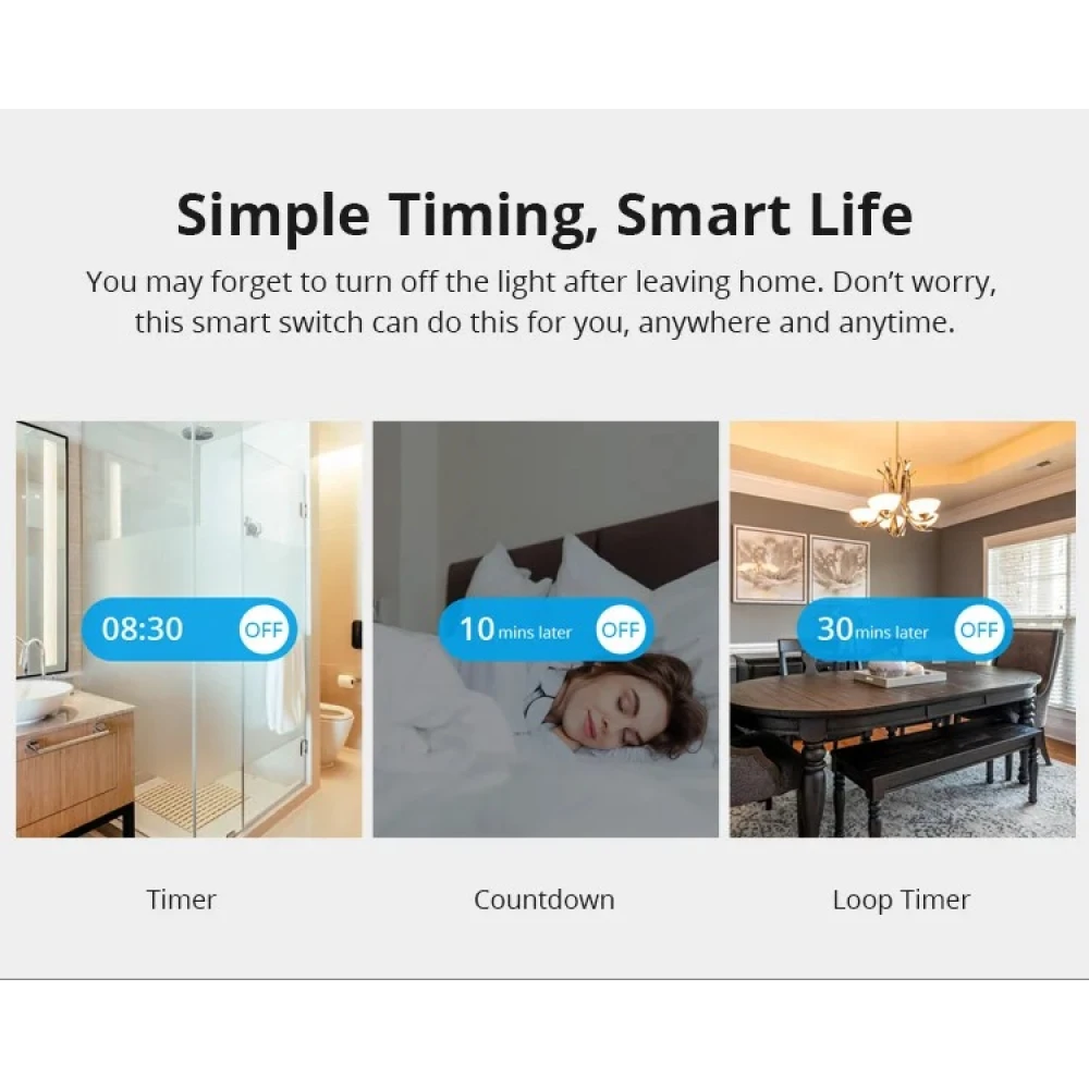 SONOFF ZBMINI ZigBee Interruptor Intel·ligent Mini per a Control de Llum 2 Vies