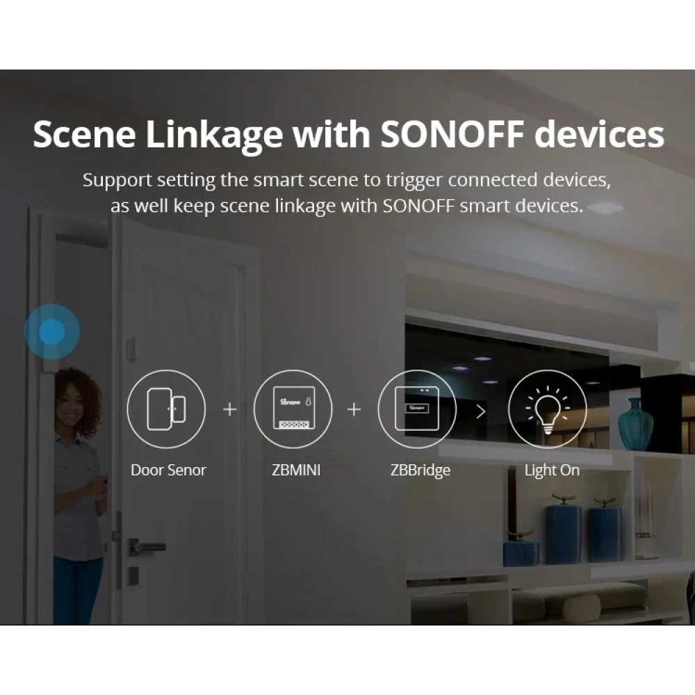 SONOFF ZBMINI ZigBee Interruptor Intel·ligent Mini per a Control de Llum 2 Vies