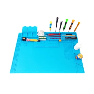 Catifa de silicona resistent a la calor 500º per a reparació de mòbils i ordinadors 48x32cm
