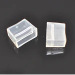 Tap final de PVC transparent per a tira LED 220V AC 14mm