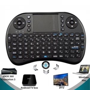 Teclat sense fil amb trackpad per a Android TV model T2 per a mini PC i media center