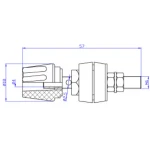 Terminals femella 4mm vermell negre 60v 50a pack 2 Amass per a panell