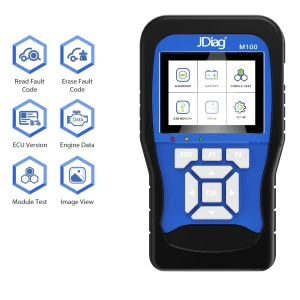 Tester de diagnòstic per a moto Jdiag M100 - codificació, TPS, ABS i antirrobatori