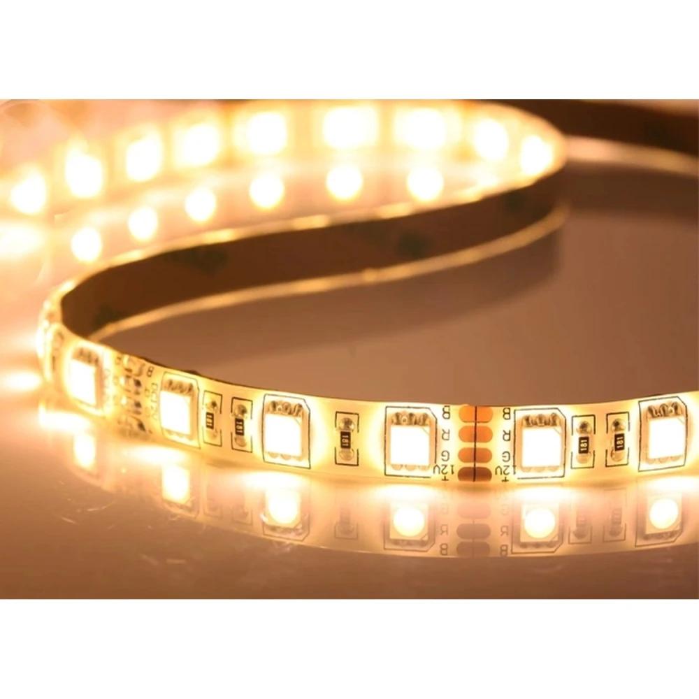 Tira LED 12V blanc càlid 5 metres SMD5050 60LED/metre 14W per a interior i exterior