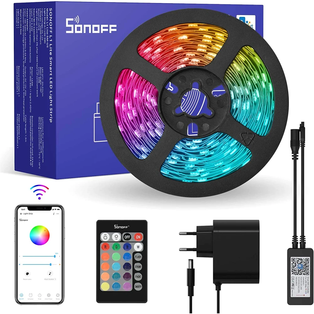 Tira LED intel·ligent WiFi SONOFF L2 Lite 5 metres amb comandament i app