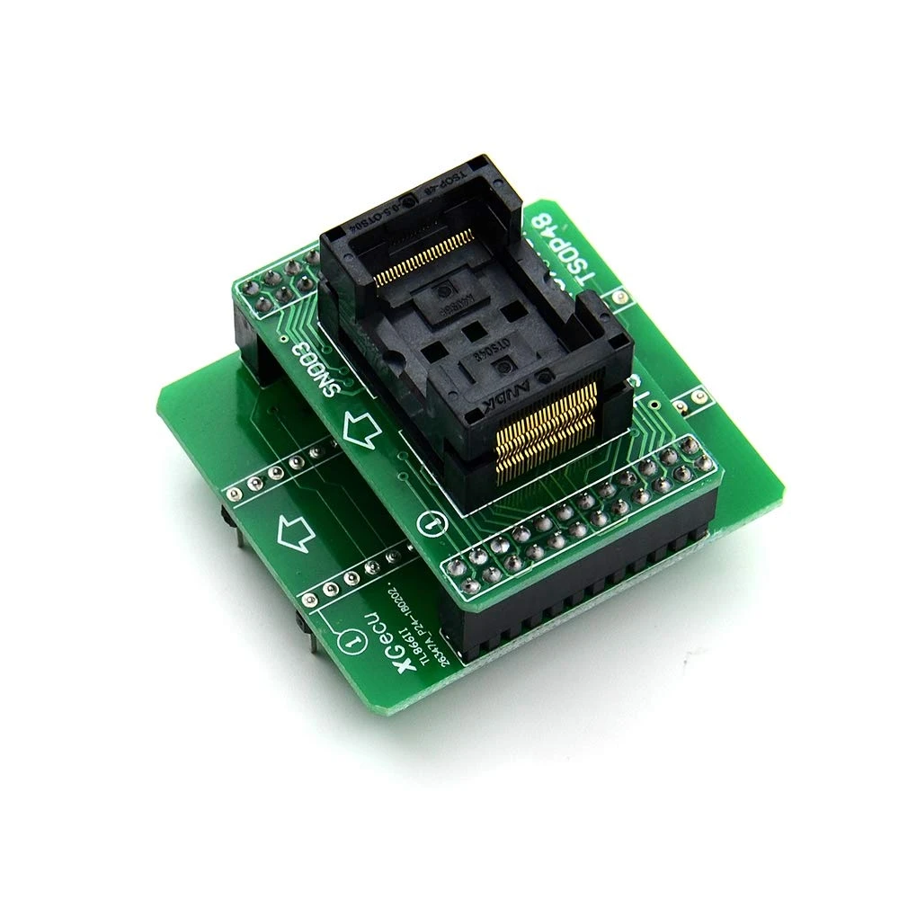 Detalle del adaptador Tsop48 Nand08 para programador TL866II