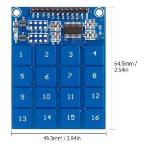 Mòdul tàctil capacitiu TTP229 de 16 canals per Arduino