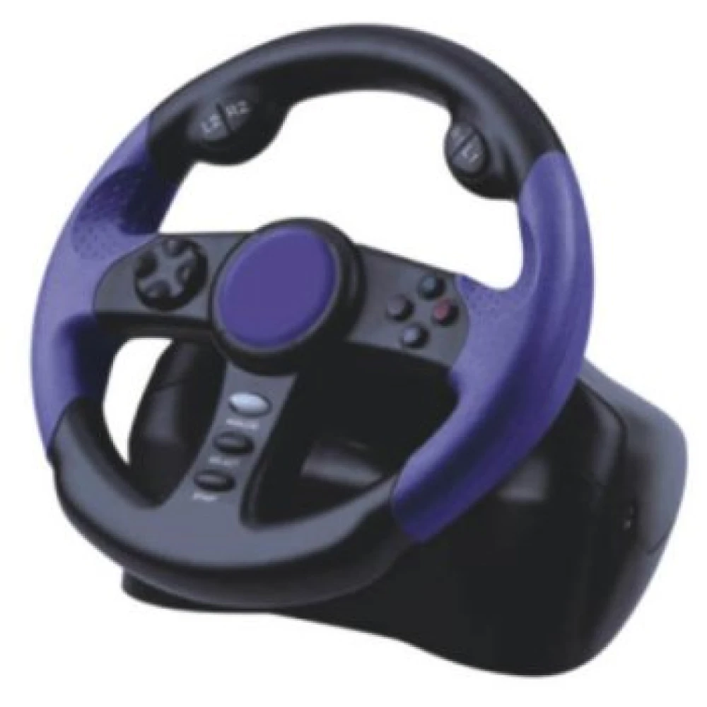 Volant de carreres per a Playstation 2 amb pedals i tecnologia Dual Shock