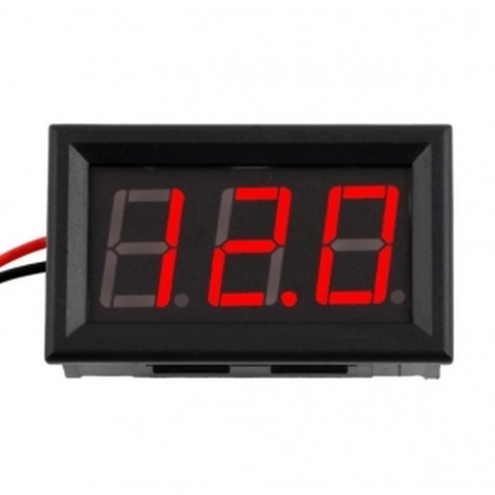 Voltímetre digital 3,5v 30v encastable amb LED vermell