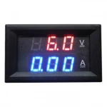 Voltímetre i amperímetre digital encastable vermell 4.5-100V i 0-10 amperes