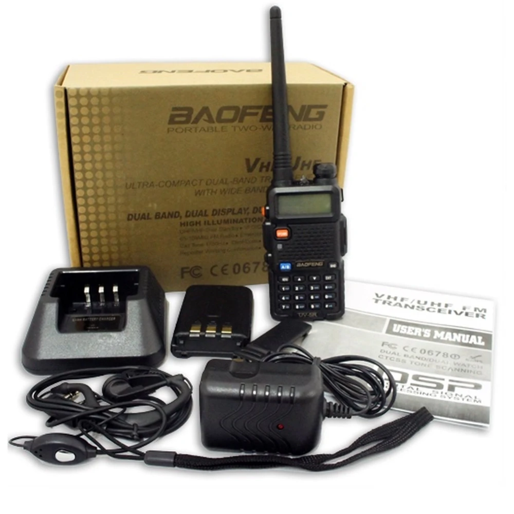 Walkie talkie Baofeng UV-5R 8W amb auricular i doble banda VHF/UHF