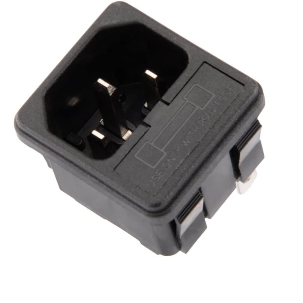 Base d'alimentació AC-02 endoll Schuko amb portafusible i 3 terminals mascle