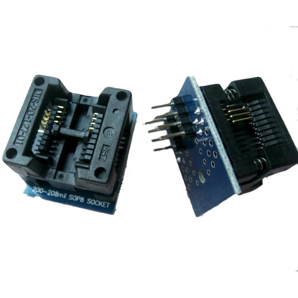 Zòcal programador SOP8 a DIP8 - inserció fàcil Mod 200mil satkit